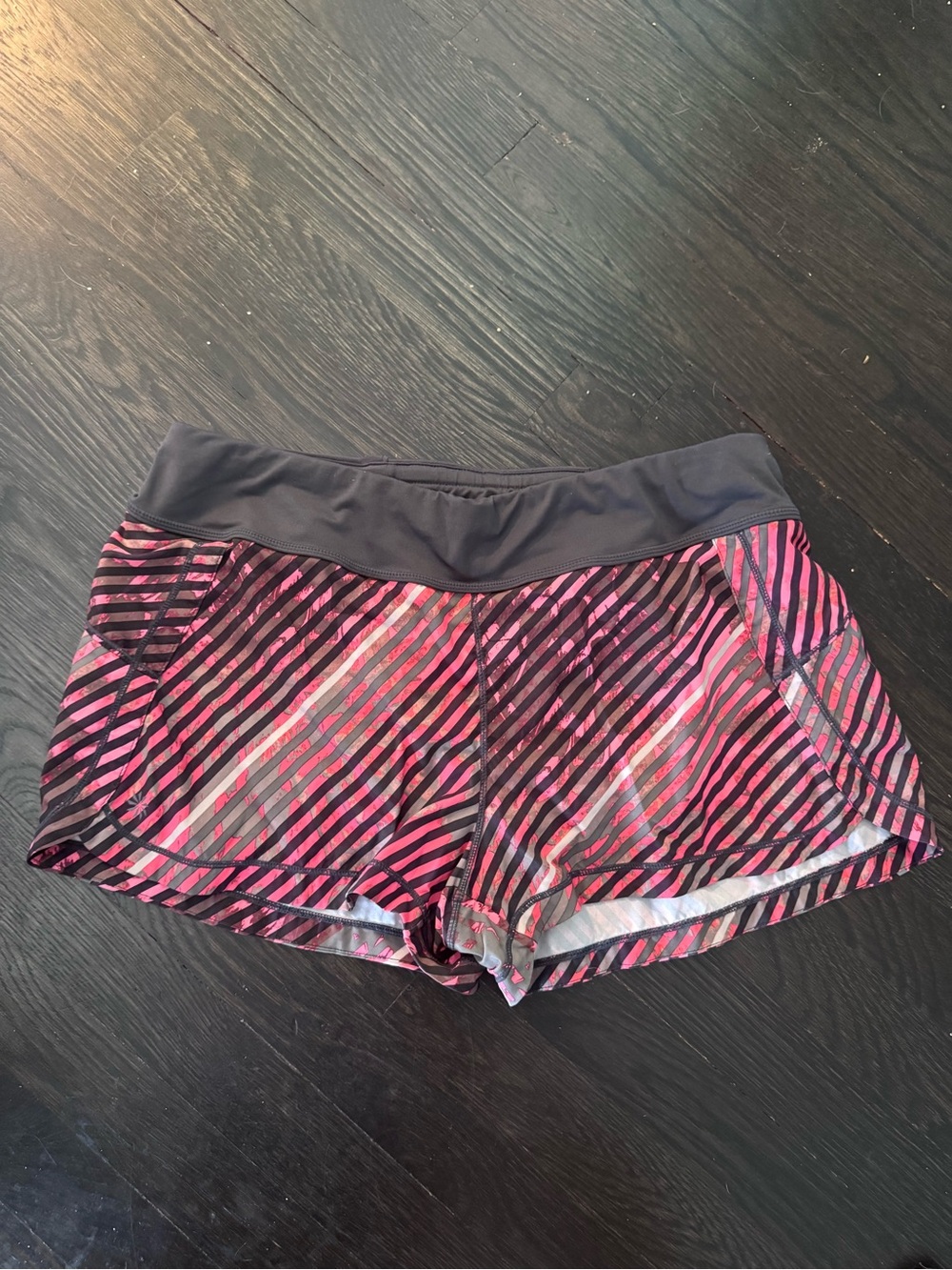 Women's Athleta Pink Striped Active Shorts
